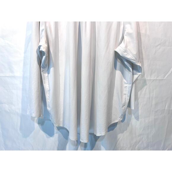 Athleta Top Womens 3X White Urbanite 2.0 Button Up Modern CYA Shirt Tiny Flaw - Picture 7 of 13